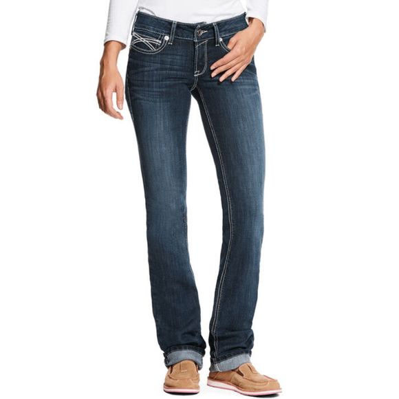 Ariat Denim - R.E.A.L. Low Rise Stretch Kylie Stackable Straight Leg Jean Size 27 Short